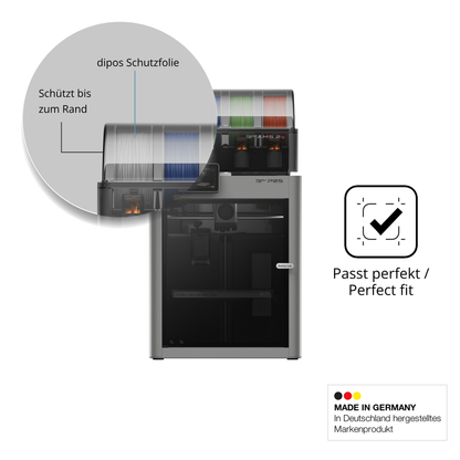Schutz gegen Kratzer auf dem Bambu Lab P2S 3D Printer Glas durch Schlüssel oder Ähnliches