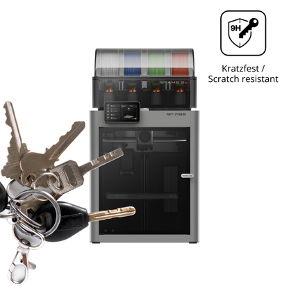 dipos Displayschutz für Bambu Lab P2S 3D Printer, transparente Oberfläche, perfekte Passform auch für die Rundungen