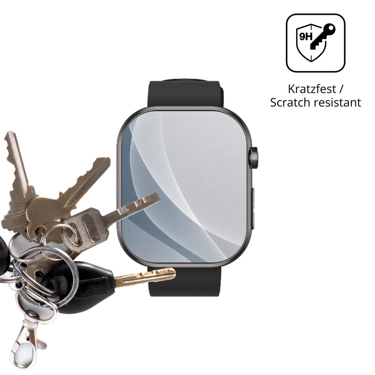 dipos Displayschutz für Banlvs Smartwatch 1.96, mattierte Oberfläche, robuste Festigkeit und perfekte Passform