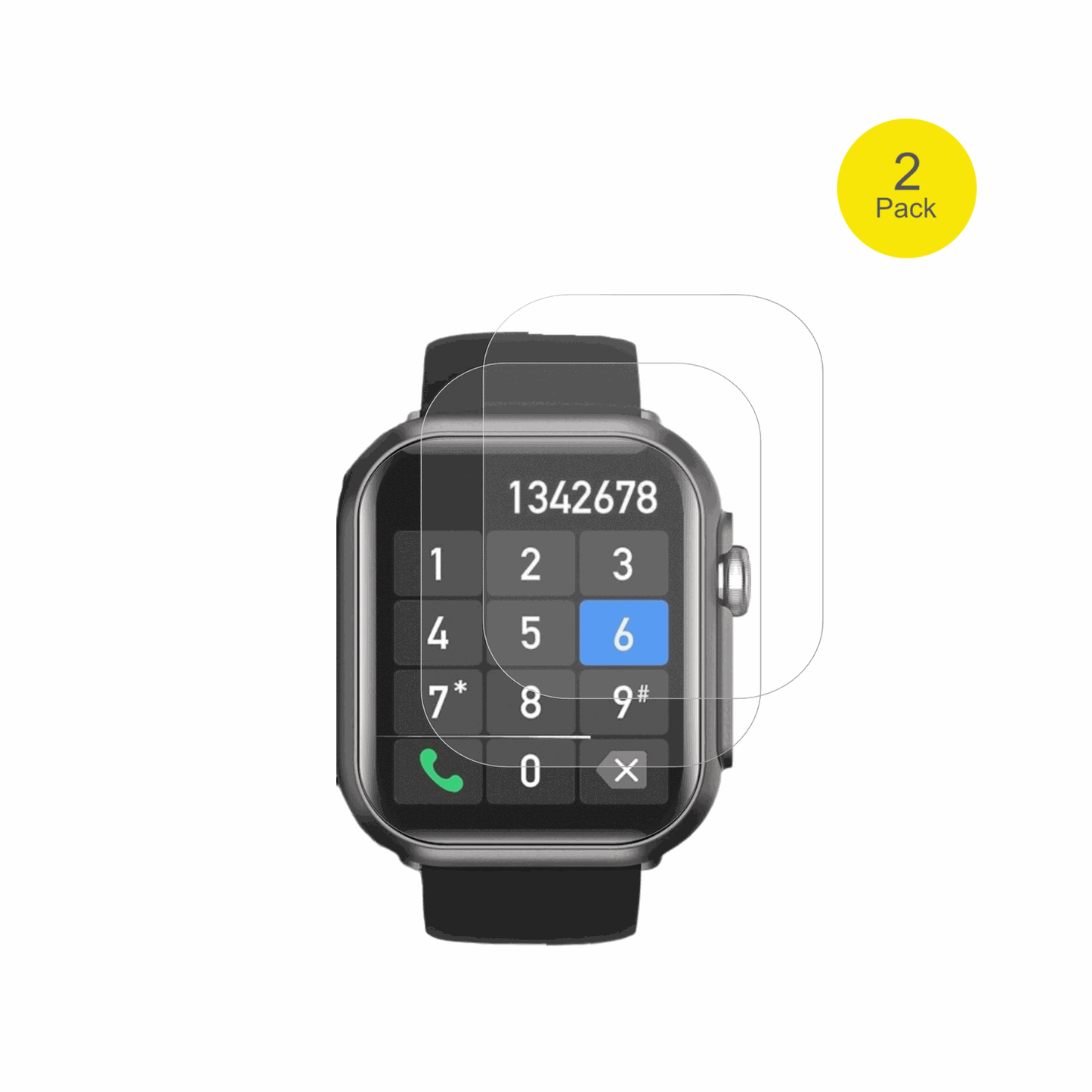 BanlvsSmartwatch 1.73 Zoll mit aufgebrachter dipos Flex Schutzfolie, glasklare Darstellung ohne Einschränkungen
