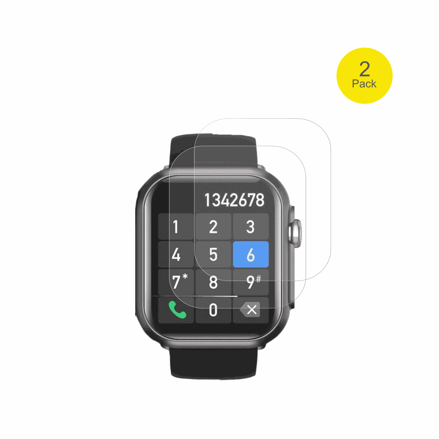 BanlvsSmartwatch 1.73 Zoll mit aufgebrachter dipos Flex Schutzfolie, glasklare Darstellung ohne Einschränkungen