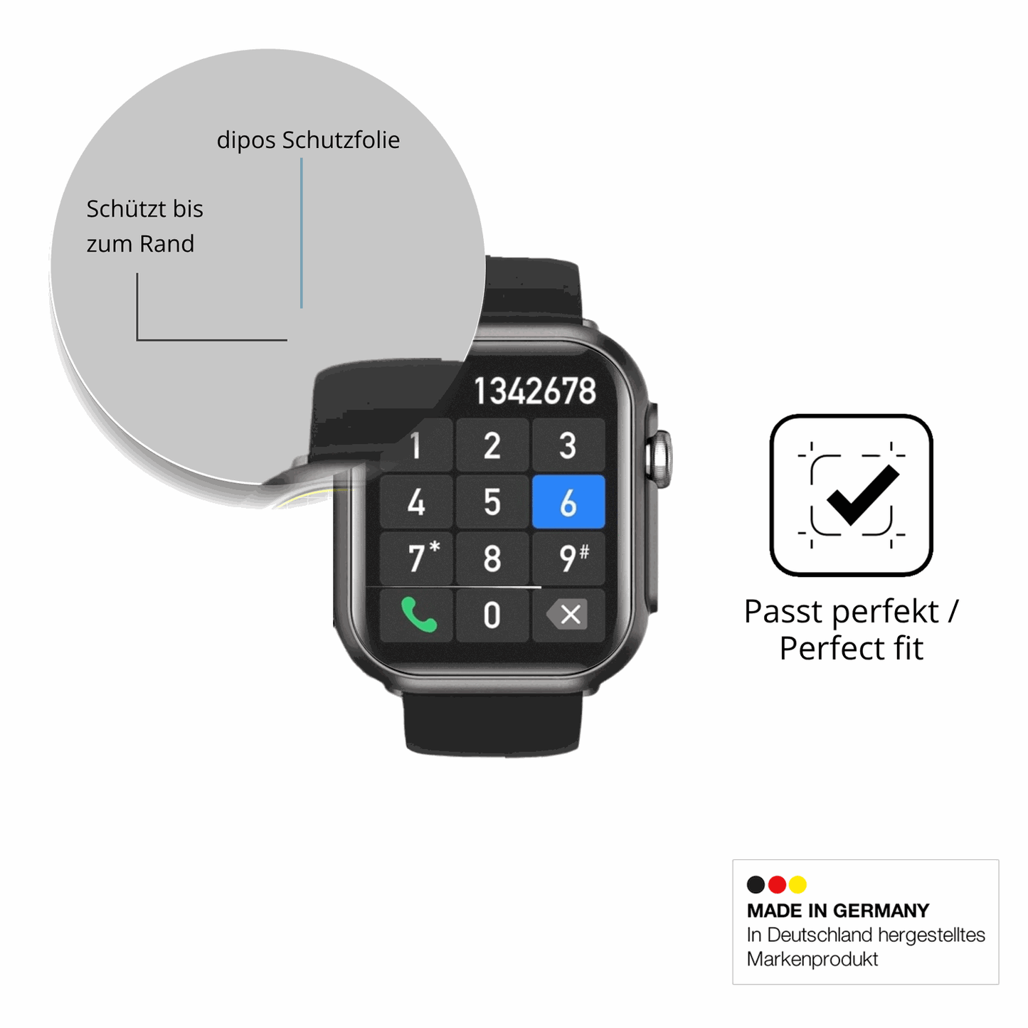 Besonders flexibler Displayschutz mit Anti-Shock-Schicht im Materialmix