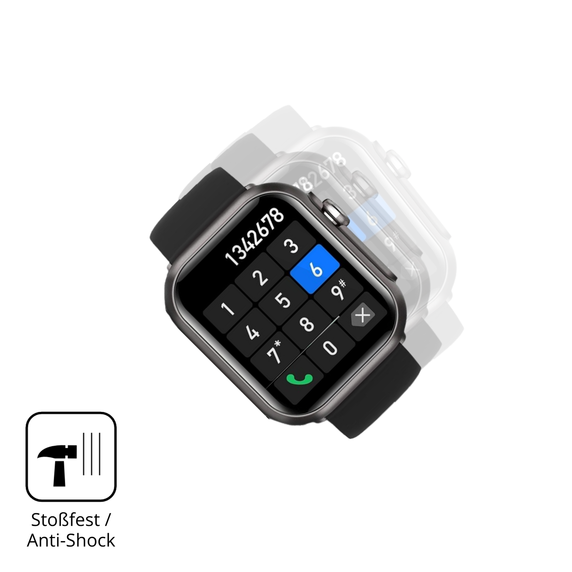 Schutz gegen Kratzer auf dem Banlvs Smartwatch 1.73 Zoll Glas durch Schlüssel oder Ähnliches