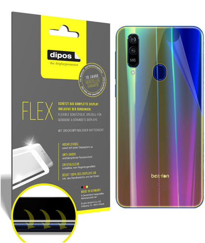 Klare Displayschutzfolie von dipos passend für Beafon M6 Rückseite, 100% Displayabdeckung und blasenfreie Montage