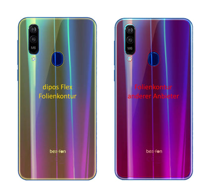 3x 3D Full Cover Schutzfolie für Beafon M6 Rückseite