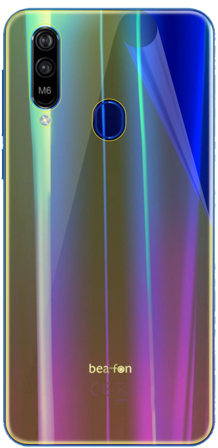 3x 3D Full Cover Schutzfolie für Beafon M6 Rückseite