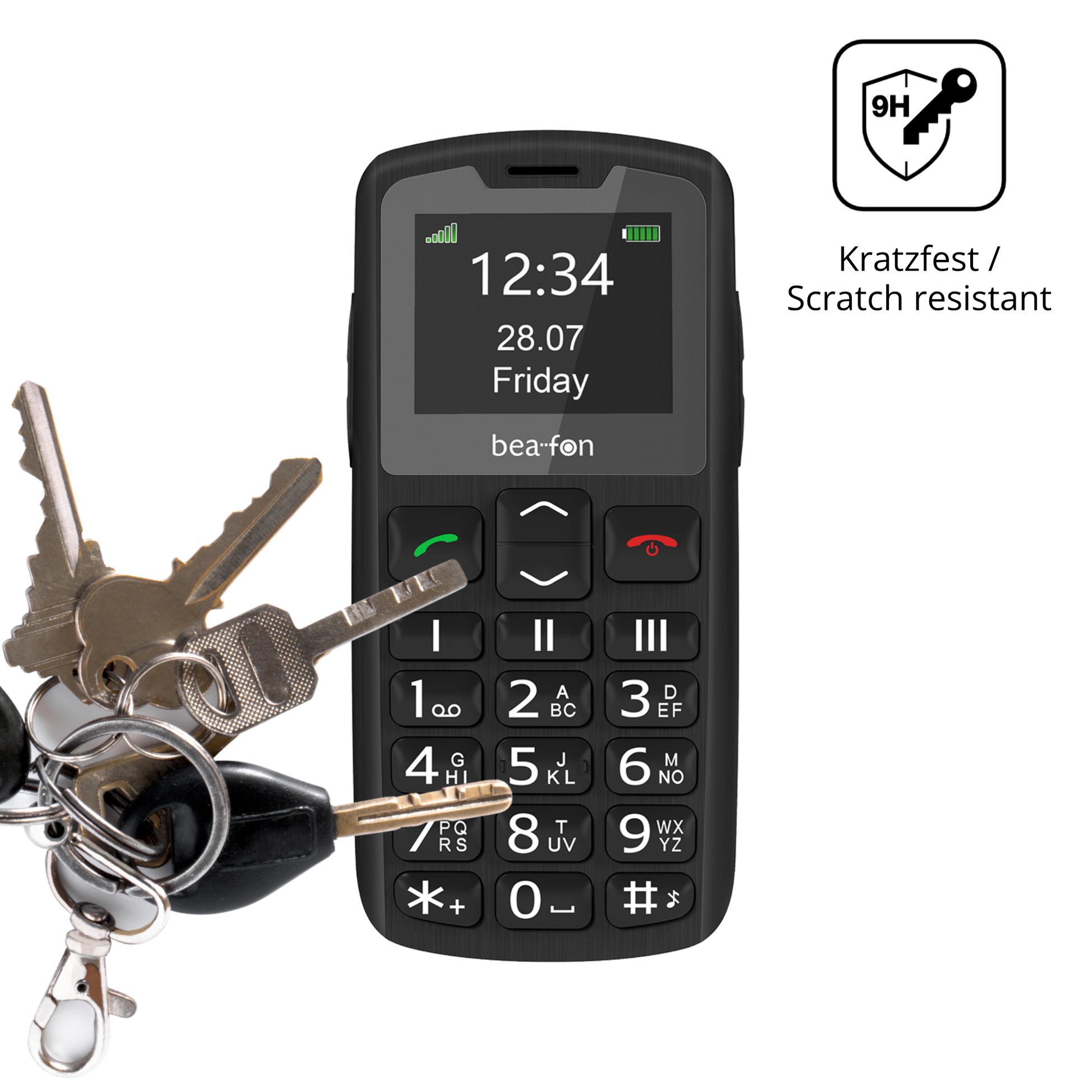 dipos Displayschutz für Beafon SL230 LTE, mattierte Oberfläche, robuste Festigkeit und perfekte Passform