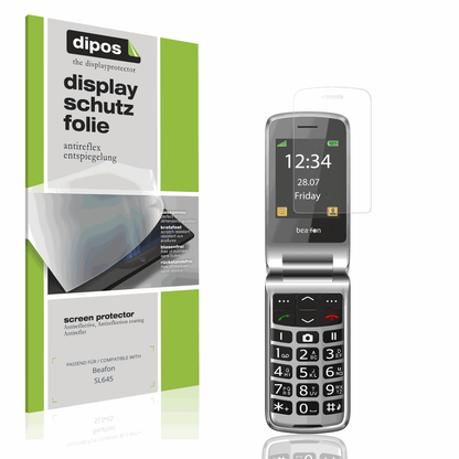 Matte Displayschutzfolie von dipos passend für Beafon SL645, präziser Zuschnitt und blasenfrei montiert