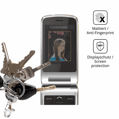 dipos Displayschutz für Beafon SL645plus, mattierte Oberfläche, Blickschutzfilter und perfekter Passform