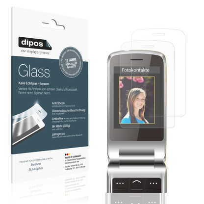Matte Displayschutzfolie von dipos passend für Beafon SL645plus, 9H kratzfest und blasenfrei montiert