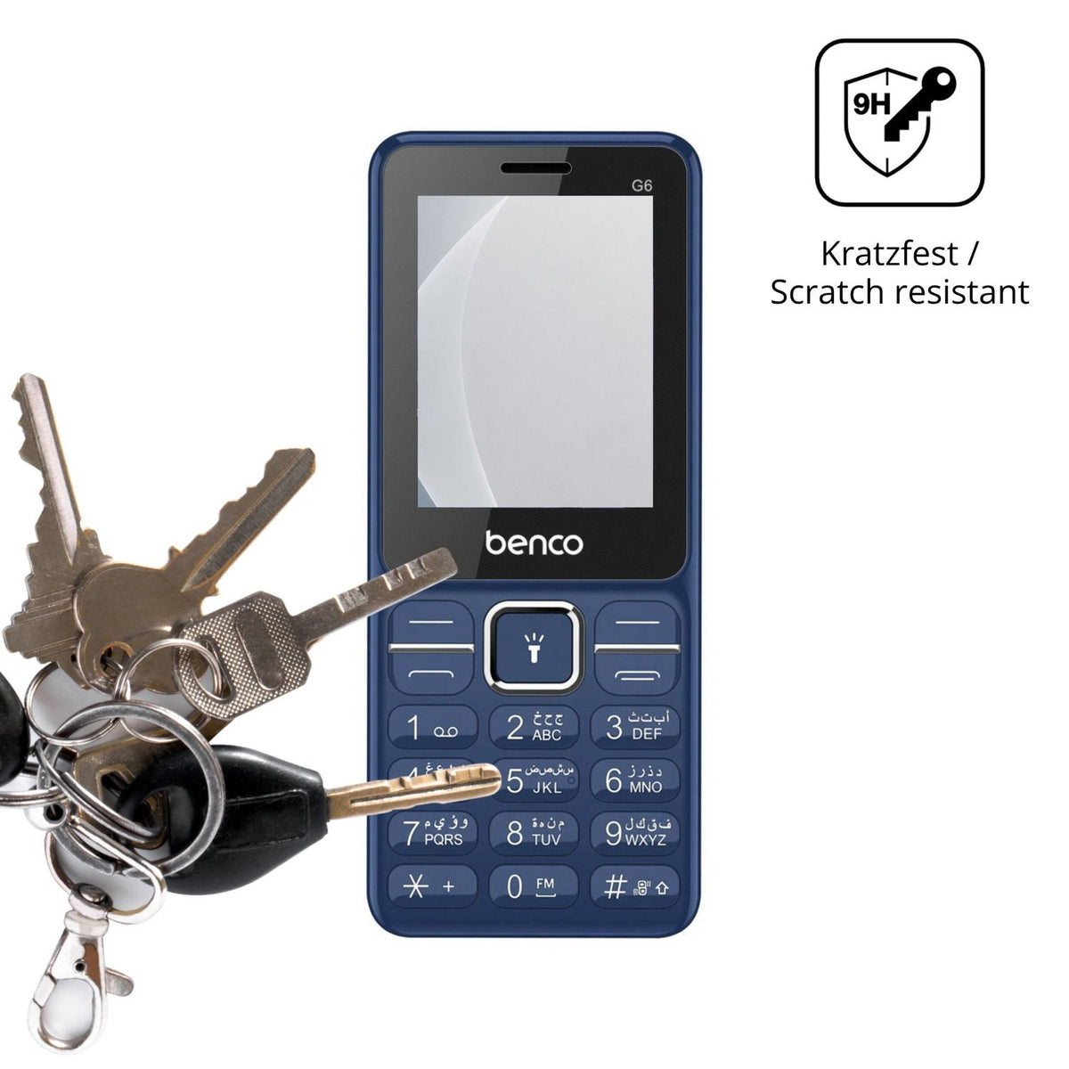 dipos Displayschutz für Benco G6, mattierte Oberfläche, robuste Festigkeit und perfekte Passform