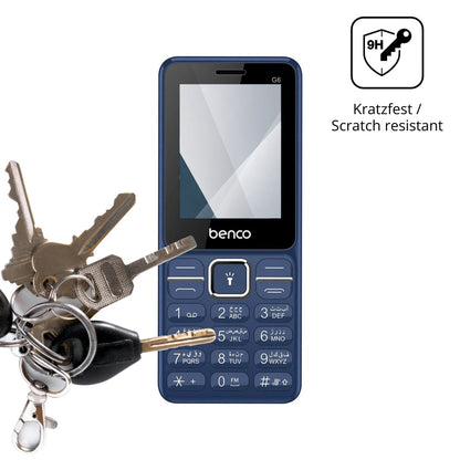 dipos Displayschutz für Benco G6, transparente Oberfläche, perfekte Passform auch für die Rundungen