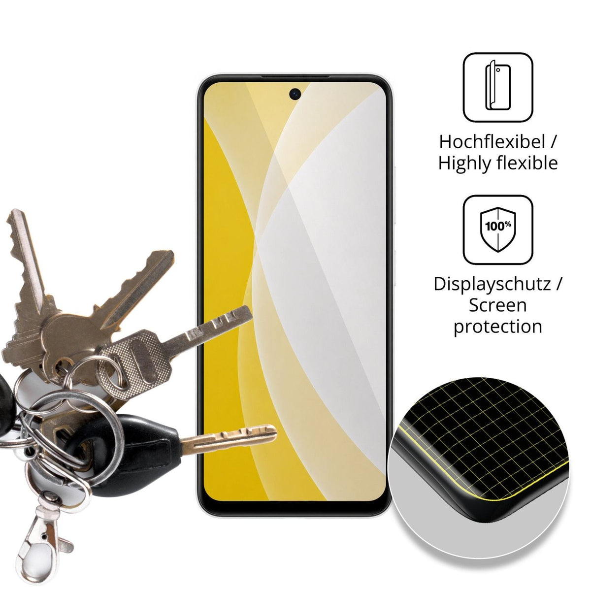 dipos Displayschutz für Benco S2, transparente Oberfläche, geringe Dicke und perfekte Passform