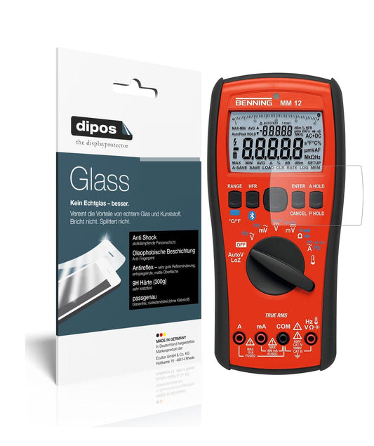 Matte Displayschutzfolie von dipos passend für Benning MM 12 Messgerät, 9H kratzfest und blasenfrei montiert