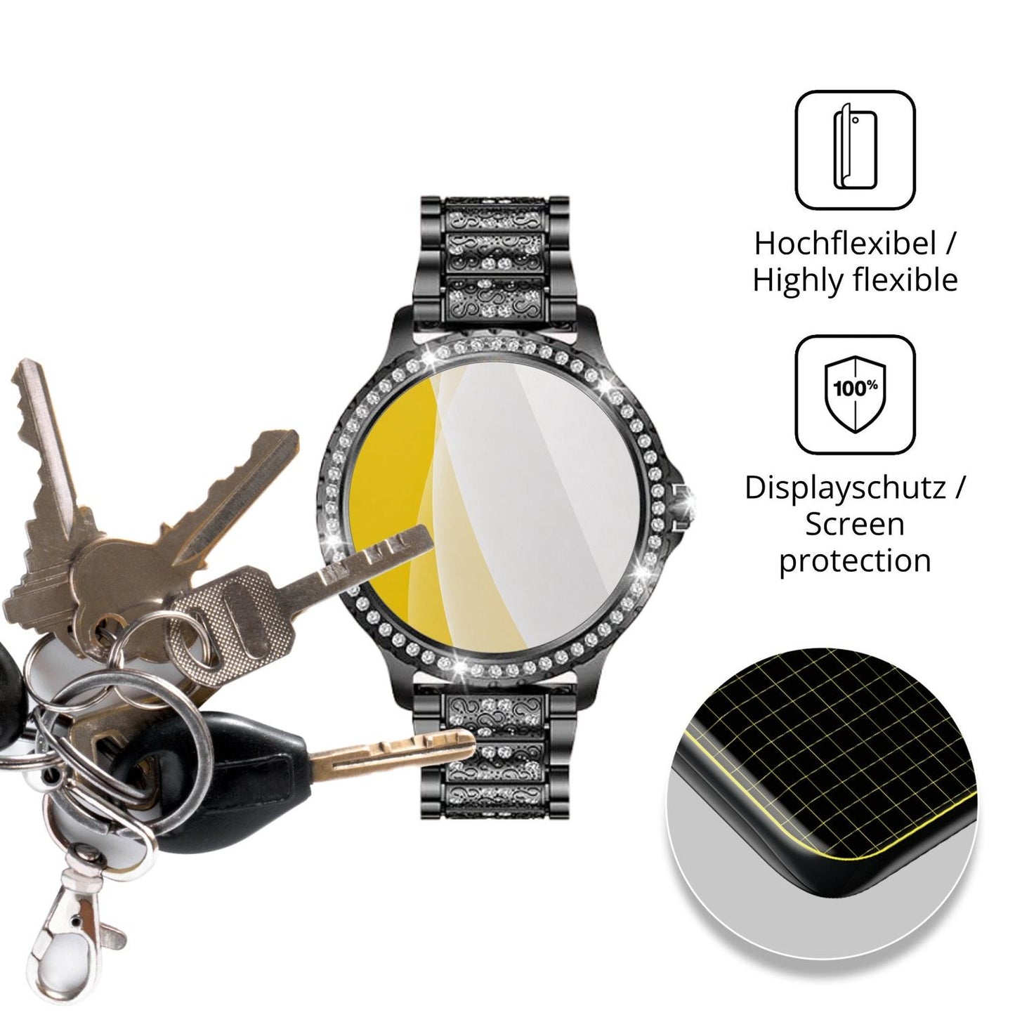 dipos Displayschutz für BENYAR SMART BW1845, transparente Oberfläche, geringe Dicke und perfekte Passform