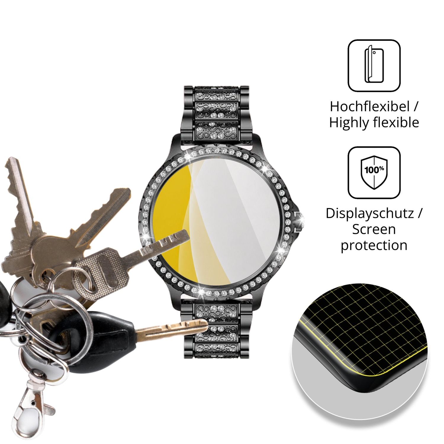dipos Displayschutz für BENYAR SMART BW1845, transparente Oberfläche, geringe Dicke und perfekte Passform