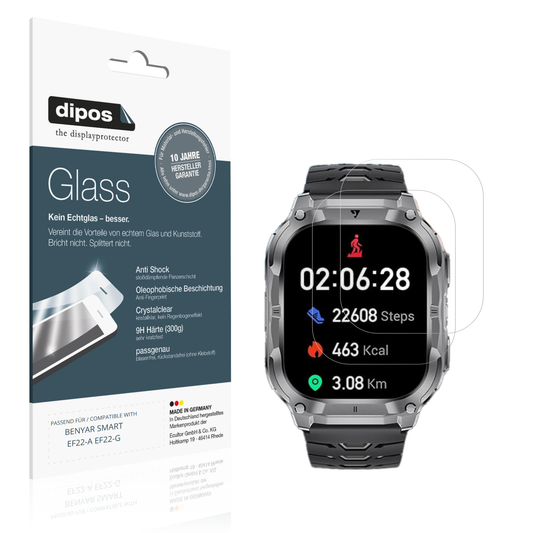 Klare Displayschutzfolie von dipos passend für BENYAR SMART EF22-A EF22-G, 9H kratzfest und blasenfrei montiert