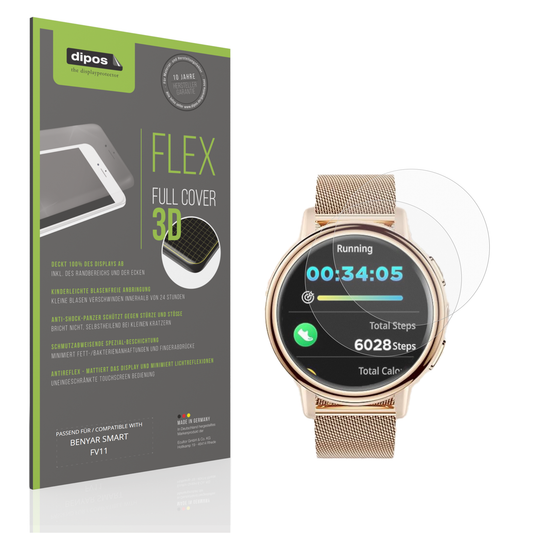 Matte Displayschutzfolie von dipos passend für BENYAR SMART FV11, 100% Displayabdeckung und blasenfreie Montage