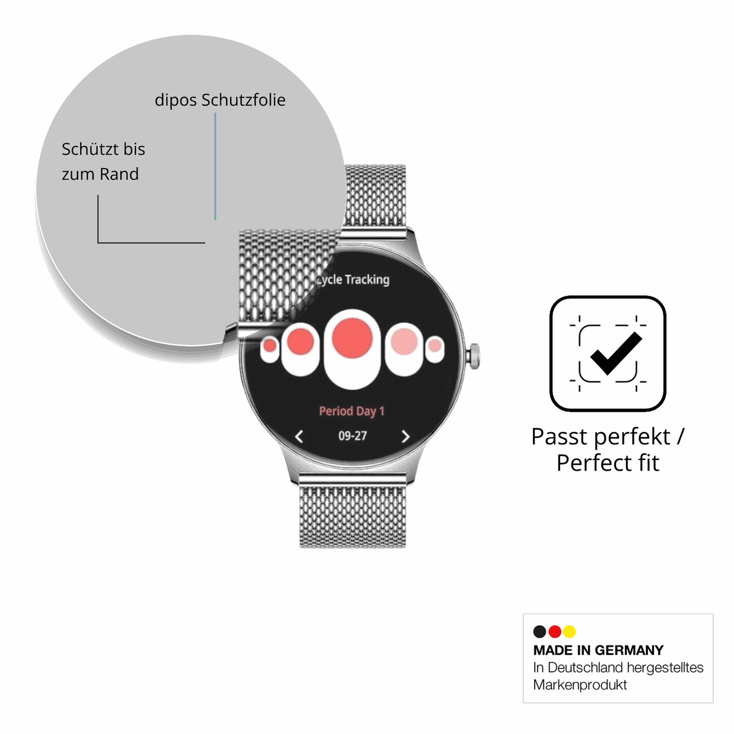 Besonders flexibler Displayschutz mit Anti-Shock-Schicht im Materialmix