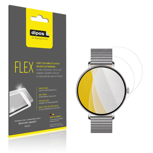 Klare Displayschutzfolie von dipos passend für BENYAR SMART FV17, 100% Displayabdeckung und blasenfreie Montage