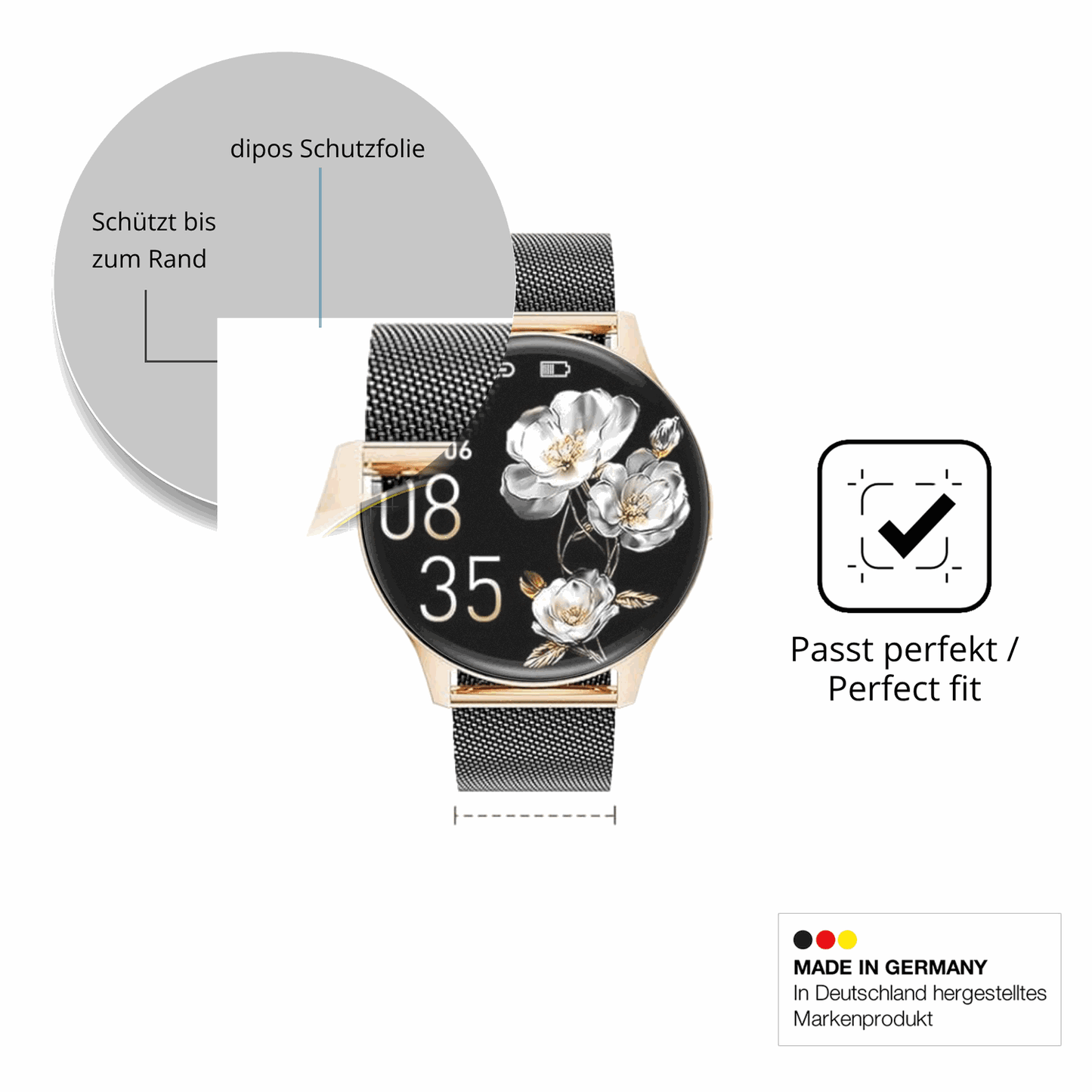 Besonders flexibler Displayschutz mit Anti-Shock-Schicht im Materialmix