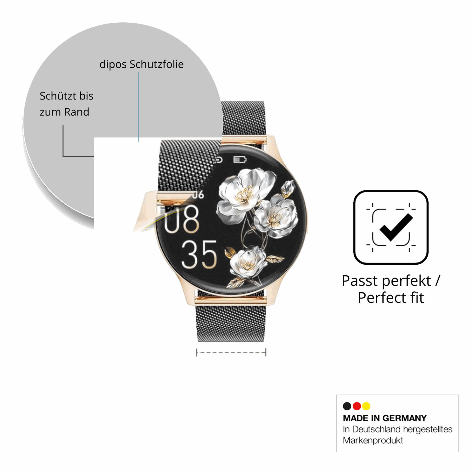Besonders flexibler Displayschutz mit Anti-Shock-Schicht im Materialmix
