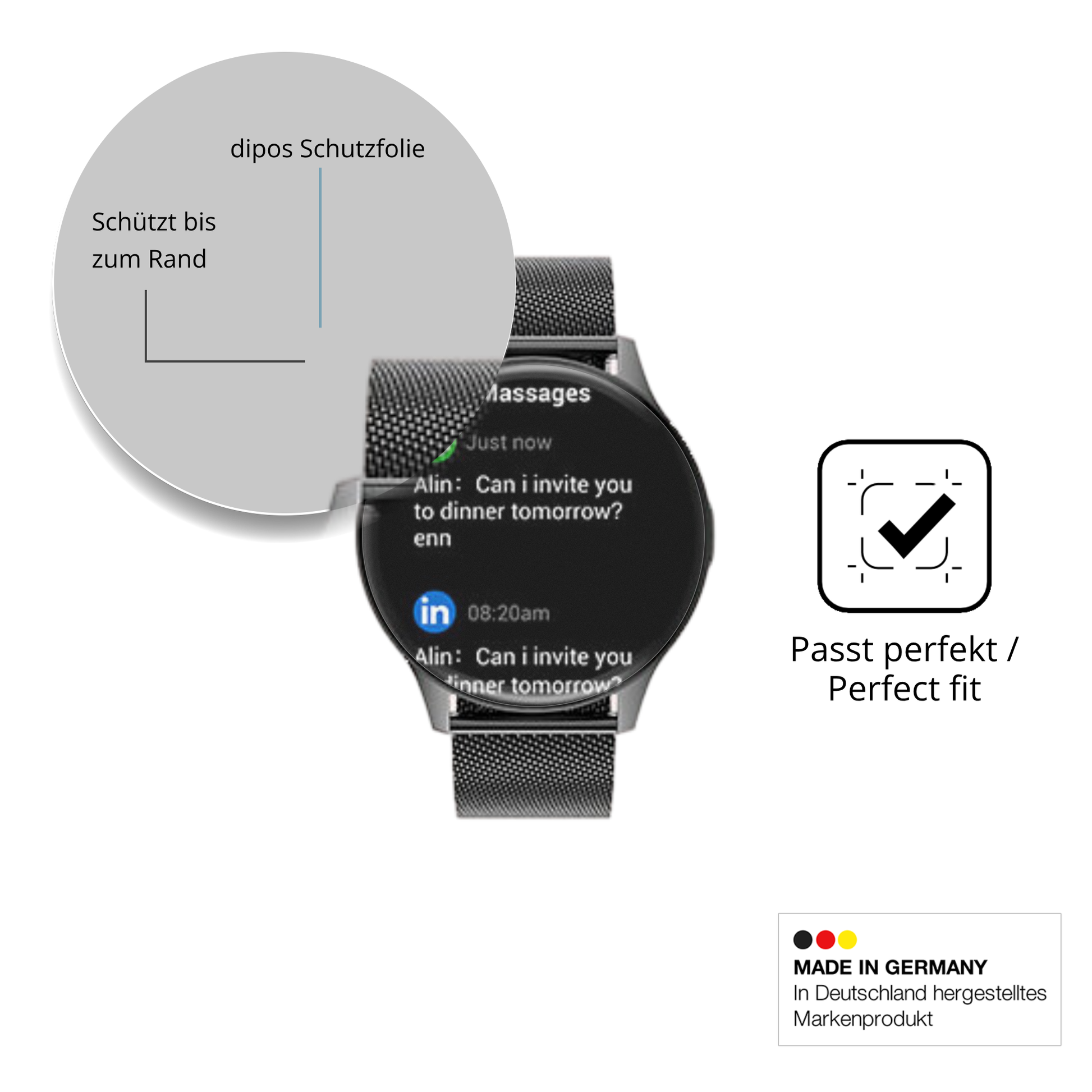 Besonders flexibler Displayschutz mit Anti-Shock-Schicht im Materialmix