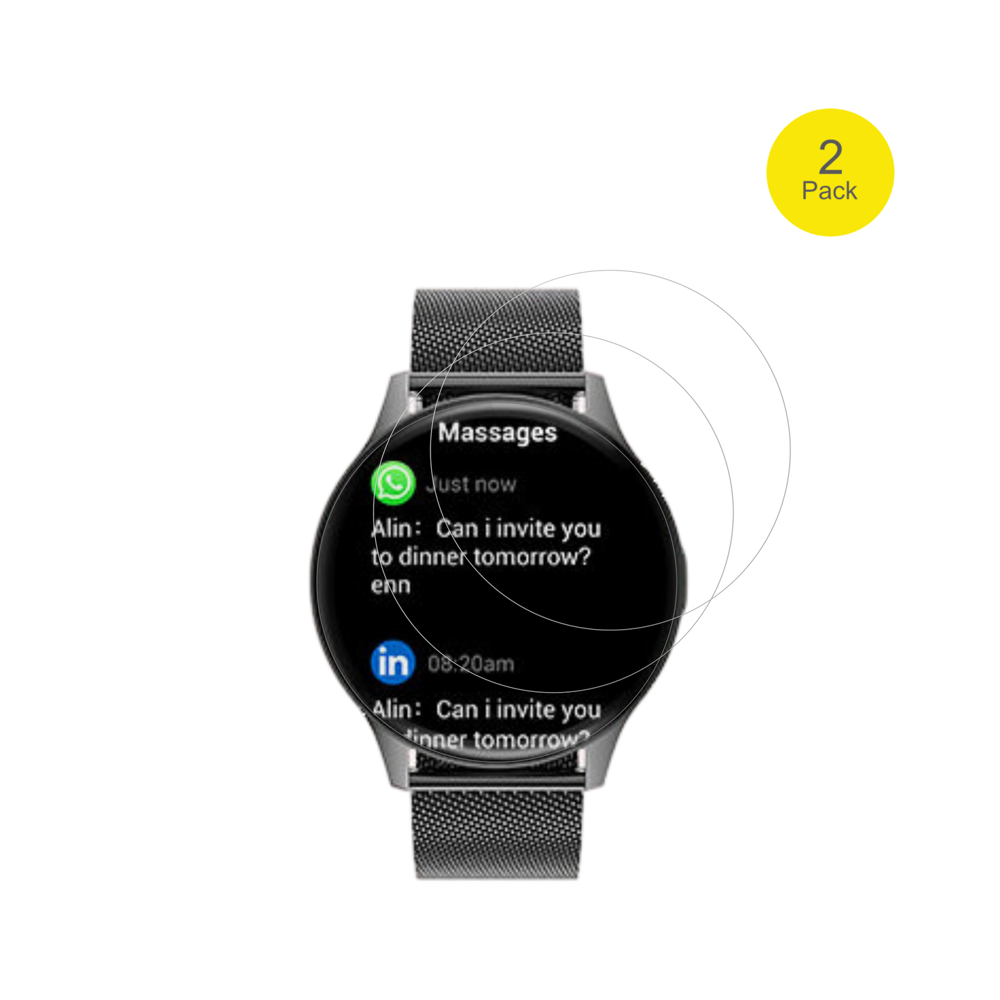 BENYAR SMARTSmartwatch Damen 2025 mit aufgebrachter dipos Displayschutzfolie, glasklare Darstellung ohne Einschränkungen