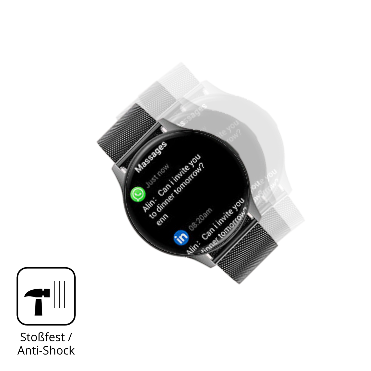 Schutz gegen Kratzer auf dem BENYAR SMART Smartwatch Damen 2025 Glas durch Schlüssel oder Ähnliches