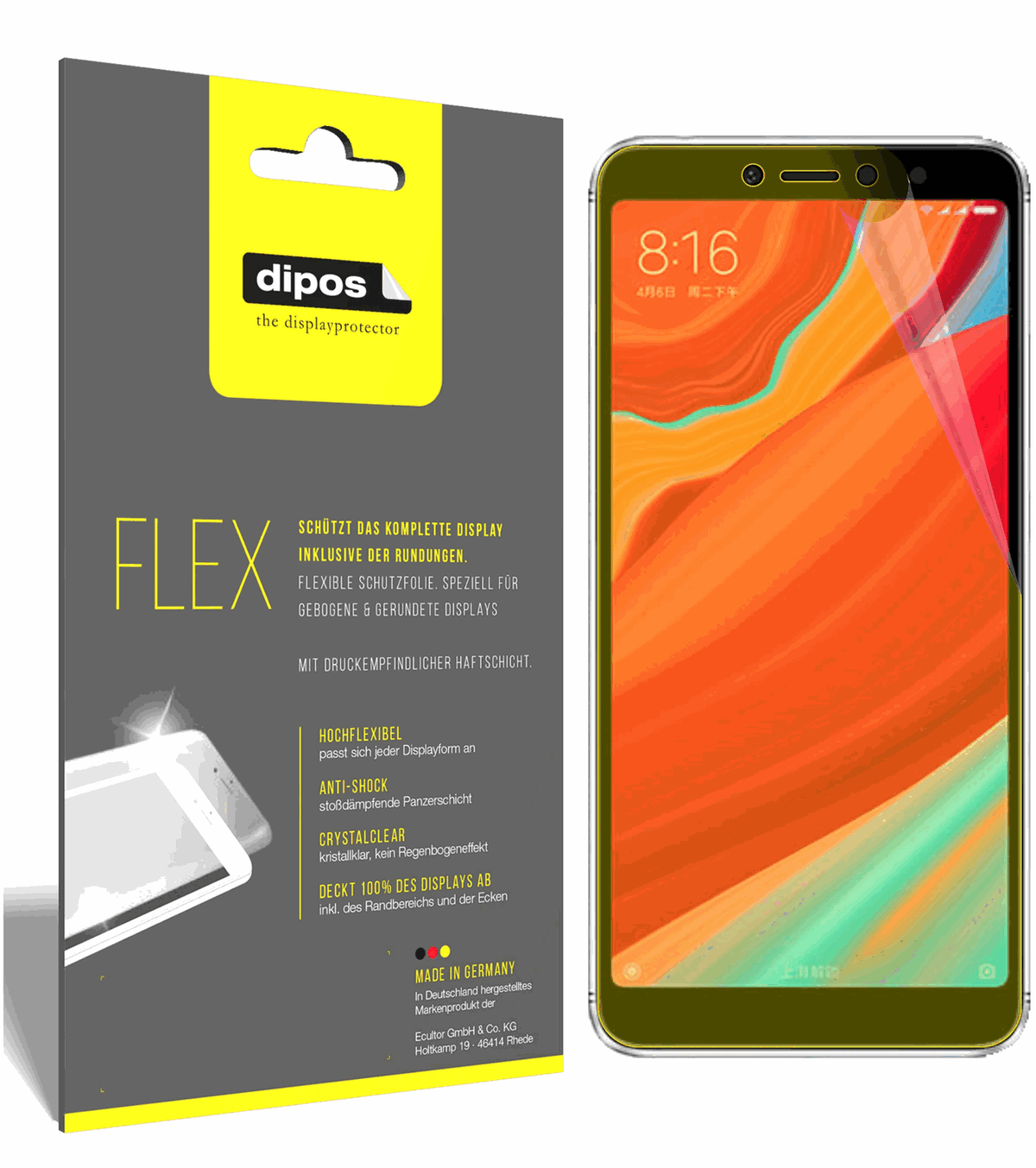 3x 3D Full Cover Schutzfolie für Xiaomi Redmi Y2