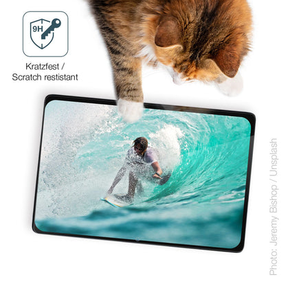 dipos Displayschutz für Biegedy Tablet 10 Zoll, transparente Oberfläche, perfekte Passform auch für die Rundungen