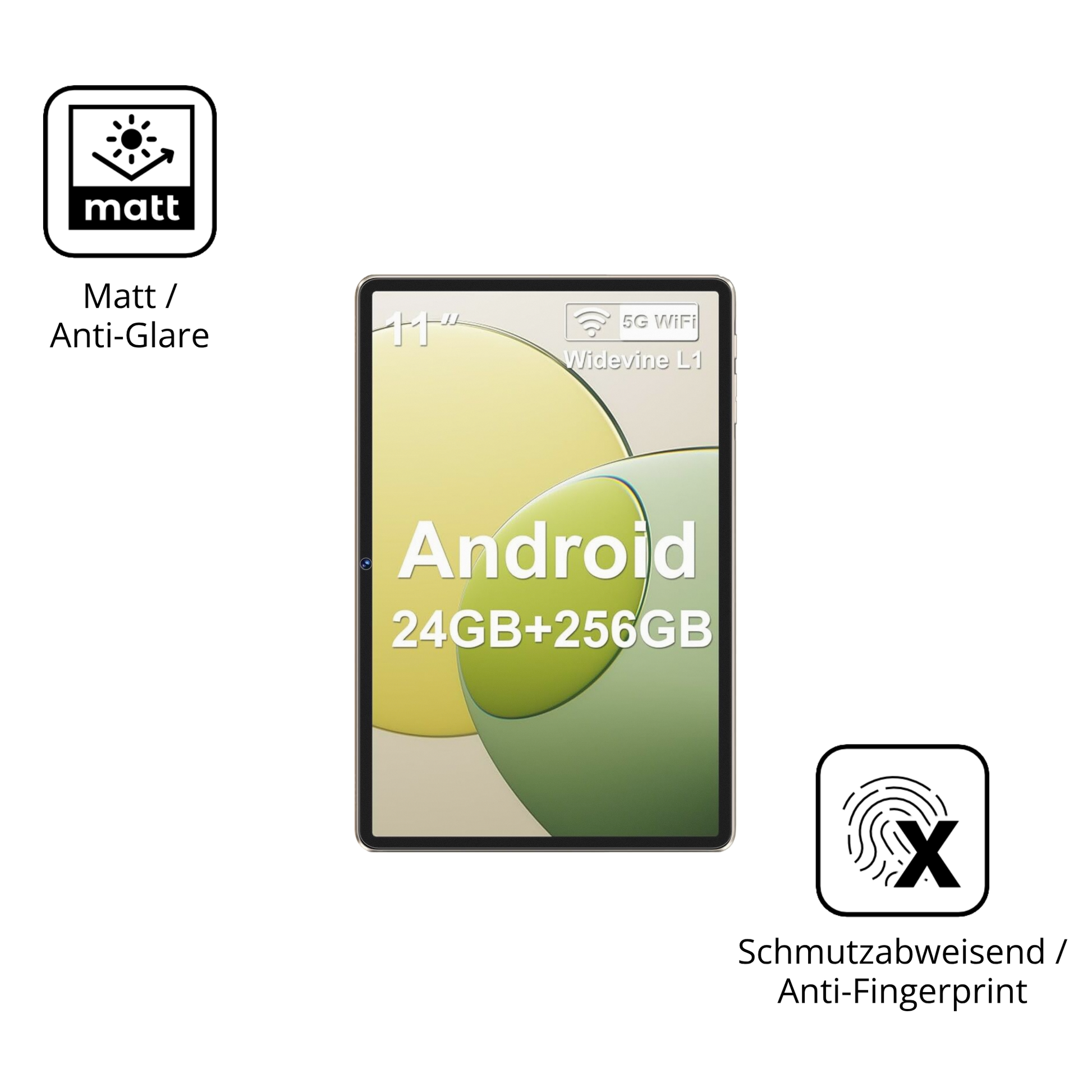 Dünne und entspiegelnde Folie passend zugeschnitten für Biegedy 10 Zoll 2026