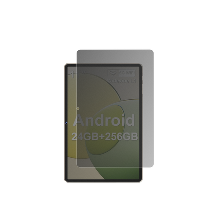 Biegedy10 Zoll 2026 mit aufgebrachtem dipos Displayschutz, der seitliche Einblicke blockiert