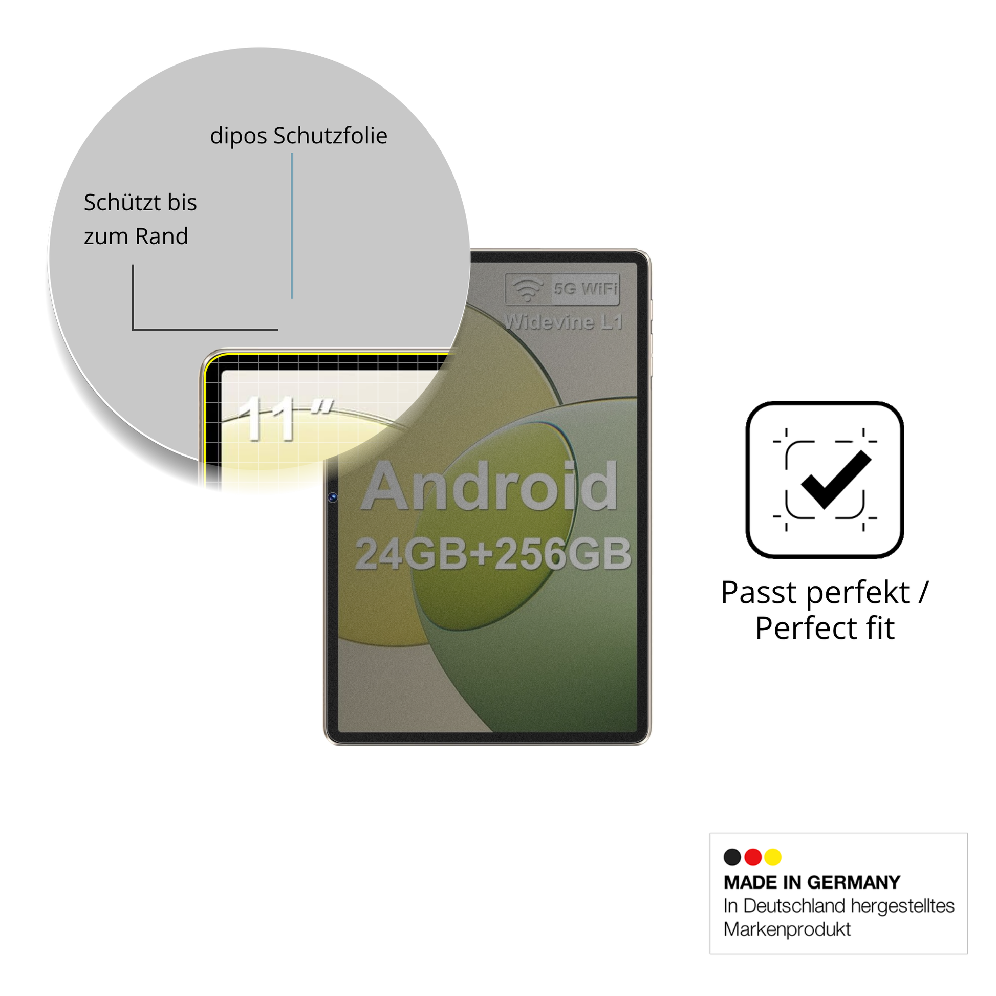 Schutz gegen Kratzer auf dem Biegedy 10 Zoll 2026 Glas durch Schlüssel oder Ähnliches