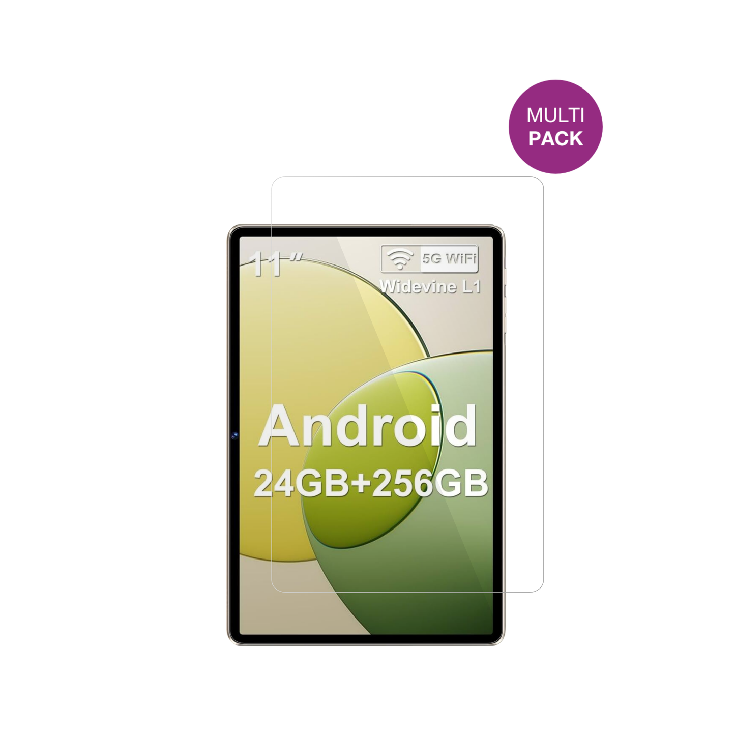 Biegedy10 Zoll 2026 mit aufgebrachter dipos Displayschutzfolie, glasklare Darstellung ohne Einschränkungen