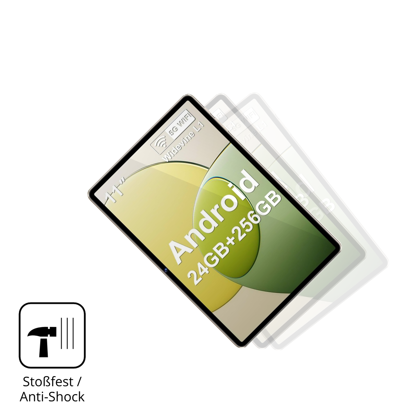 Schutz gegen Kratzer auf dem Biegedy 10 Zoll 2026 Glas durch Schlüssel, Stöße gegen die Tischkante oder Stürze