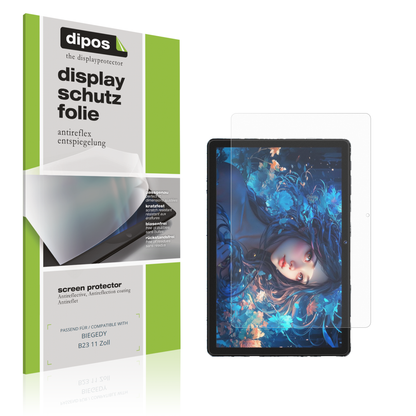 Matte Displayschutzfolie von dipos passend für BIEGEDY B23 11 Zoll, präziser Zuschnitt und blasenfrei montiert