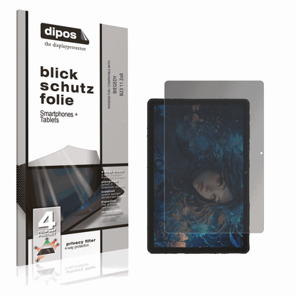 Blickschutzfolie von dipos passend für BIEGEDY B23 11 Zoll, präziser Zuschnitt und blasenfrei montiert