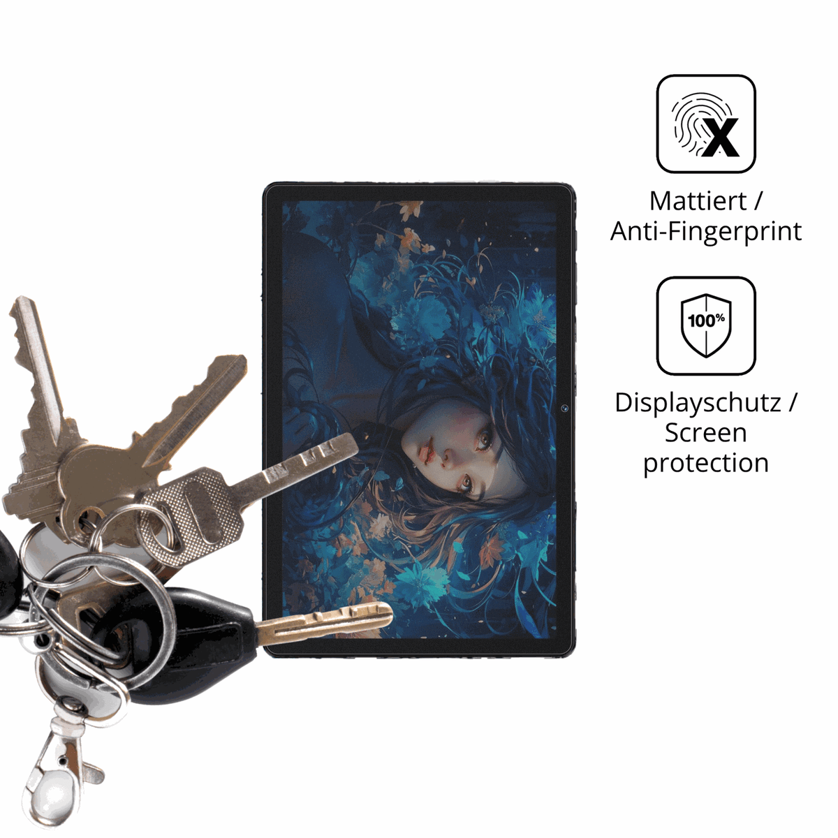 dipos Displayschutz für BIEGEDY B23 11 Zoll, mattierte Oberfläche, Blickschutzfilter und perfekter Passform