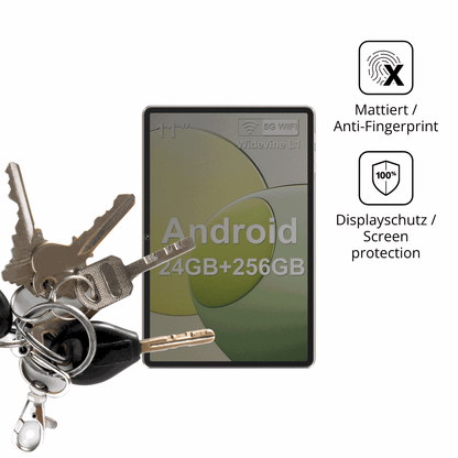 dipos Displayschutz für Biegedy B26 10.1 Zoll, mattierte Oberfläche, Blickschutzfilter und perfekter Passform