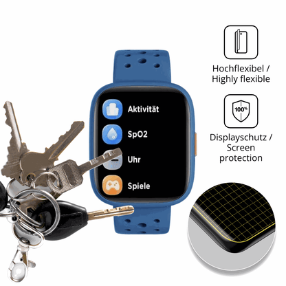 dipos Displayschutz für BIGGERFIVE BW02 1.8 Zoll, transparente Oberfläche, geringe Dicke und perfekte Passform