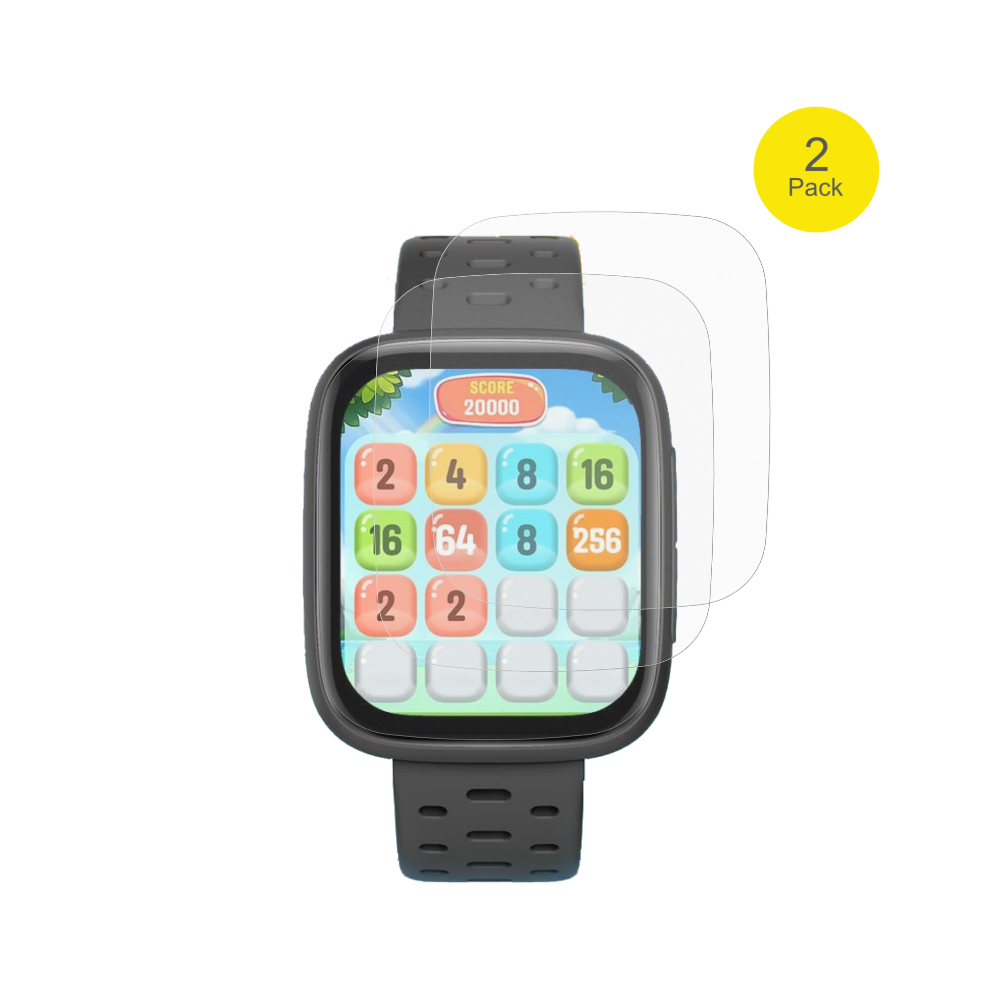 BIGGERFIVEBW03 Smartwatch 1.8 Zoll mit aufgebrachter dipos Flex Schutzfolie, glasklare Darstellung ohne Einschränkungen