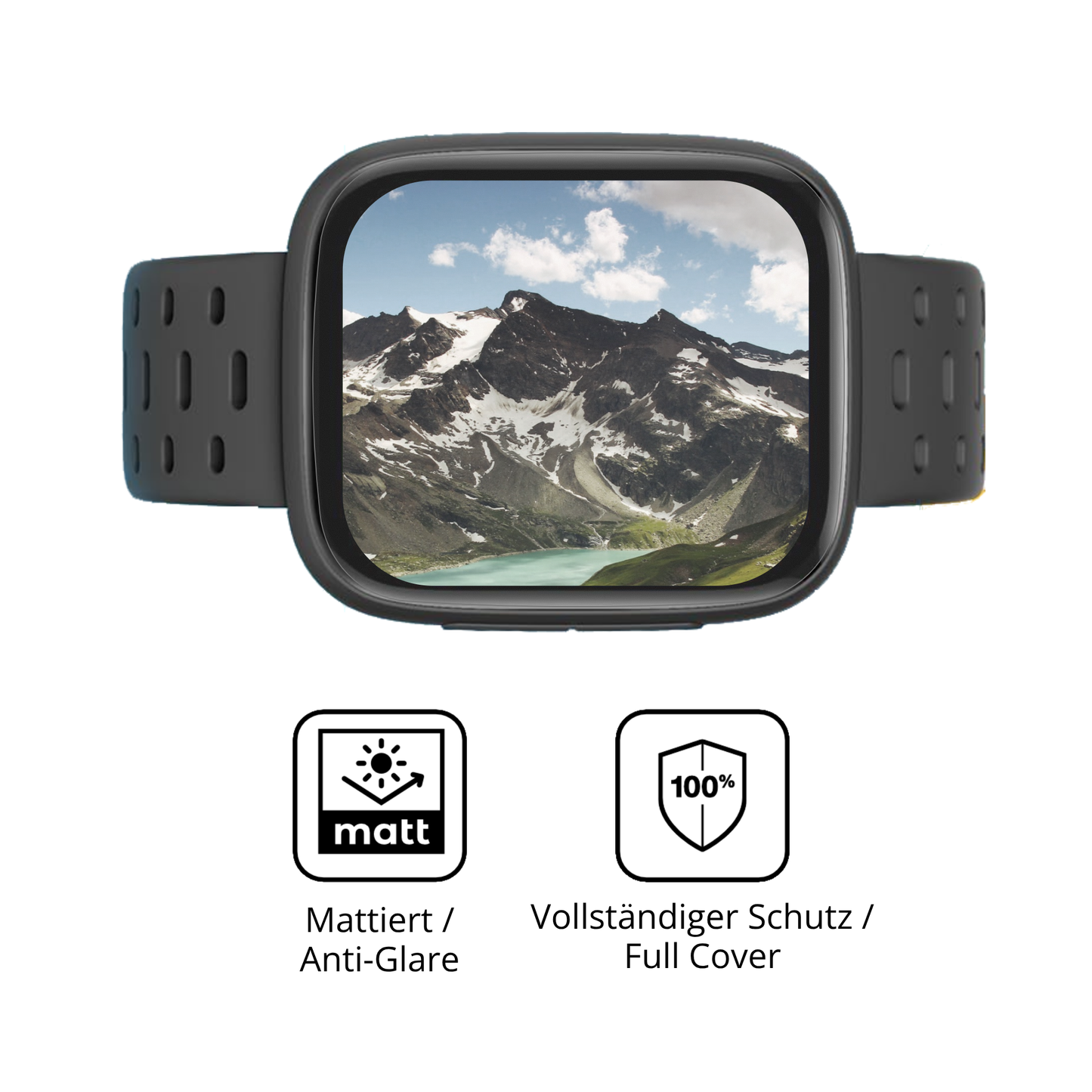 Flexible TPU-Folie passend zugeschnitten für BIGGERFIVE BW03 Smartwatch 1.8 Zoll, vollständige Abdeckung