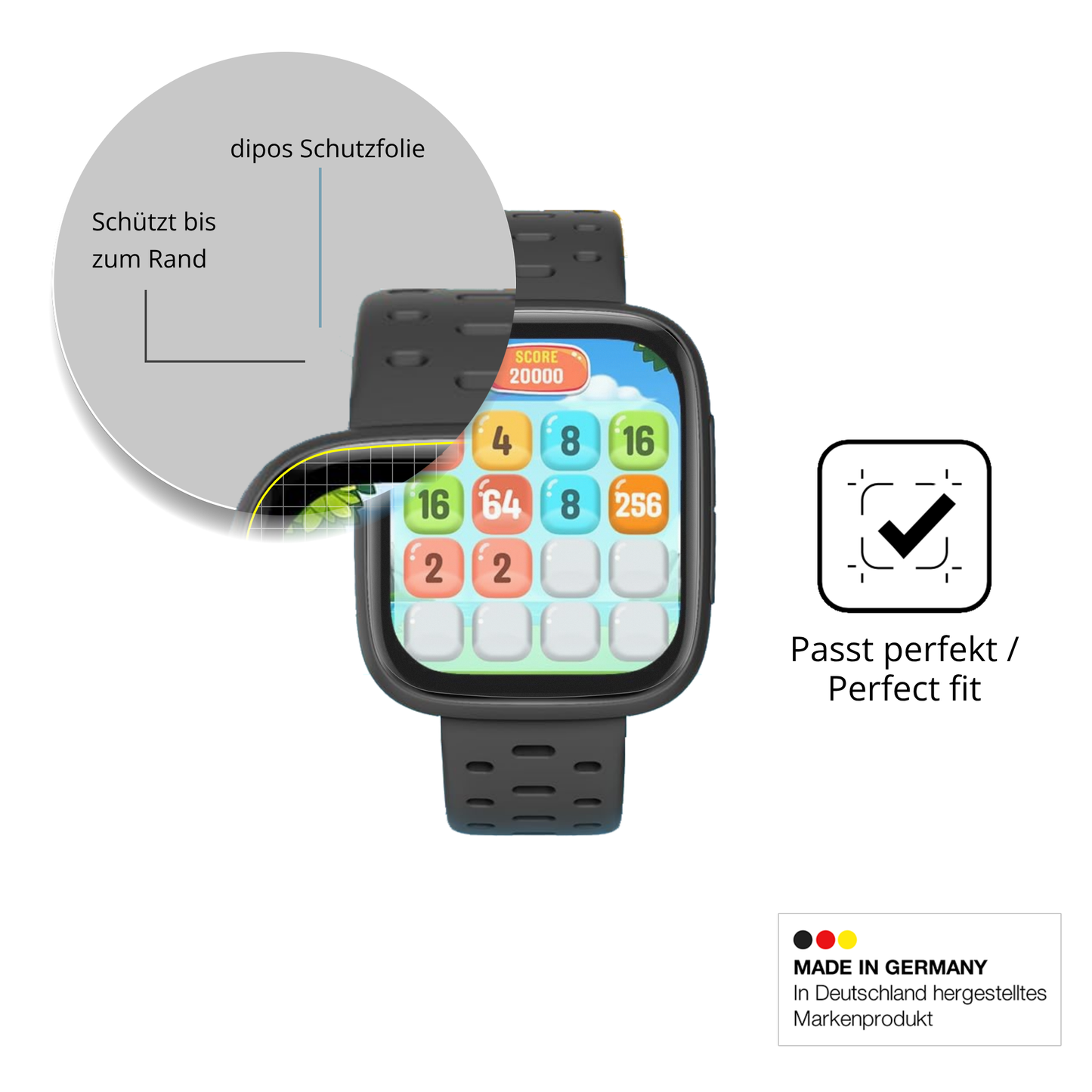 Besonders flexibler Displayschutz mit Anti-Shock-Schicht im Materialmix