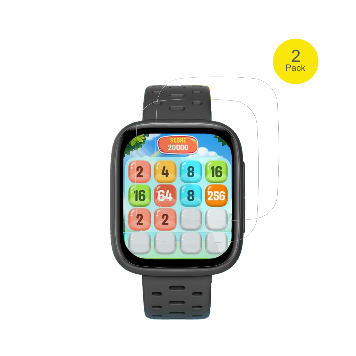 BIGGERFIVEBW03 Smartwatch 1.8 Zoll mit aufgebrachter dipos Displayschutzfolie, glasklare Darstellung ohne Einschränkungen