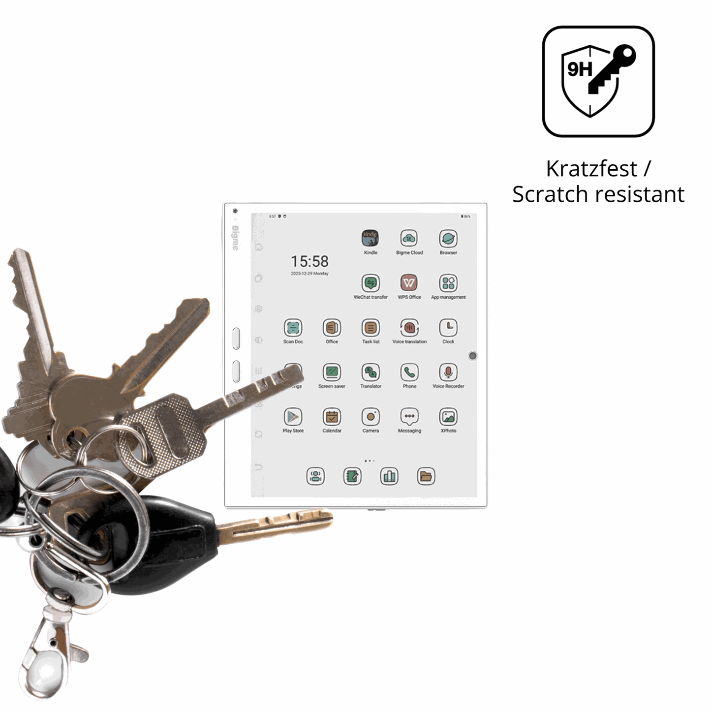 dipos Displayschutz für Bigme B10 10.3 Zoll, mattierte Oberfläche, robuste Festigkeit und perfekte Passform