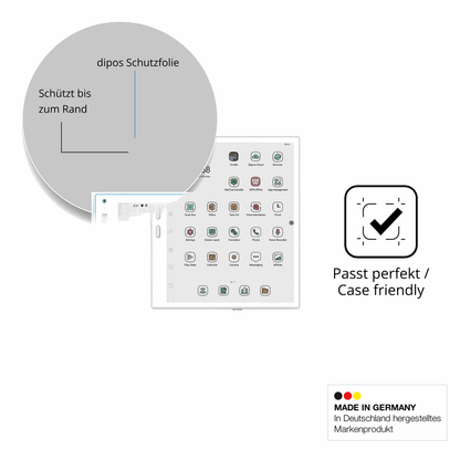 Schutzglasfolie mit optimaler Passform, zur Verwendung mit Hüllen geeignet