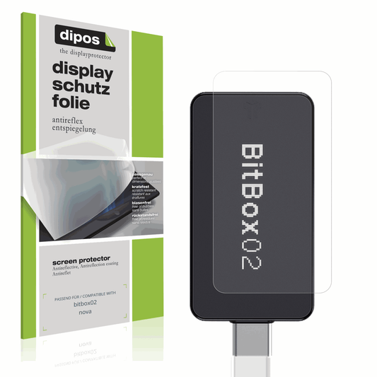 Matte Displayschutzfolie von dipos passend für bitbox02 nova, präziser Zuschnitt und blasenfrei montiert