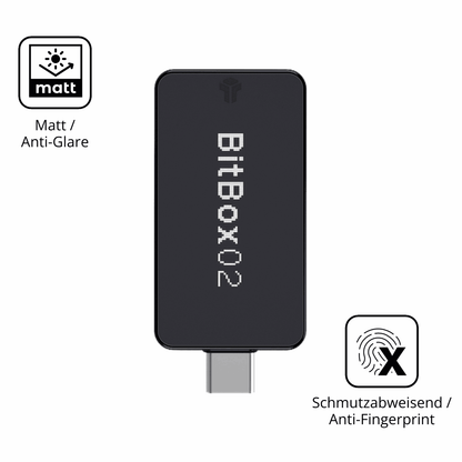 Dünne und entspiegelnde Folie passend zugeschnitten für bitbox02 nova