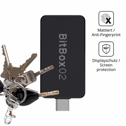 dipos Displayschutz für bitbox02 nova, mattierte Oberfläche, Blickschutzfilter und perfekter Passform